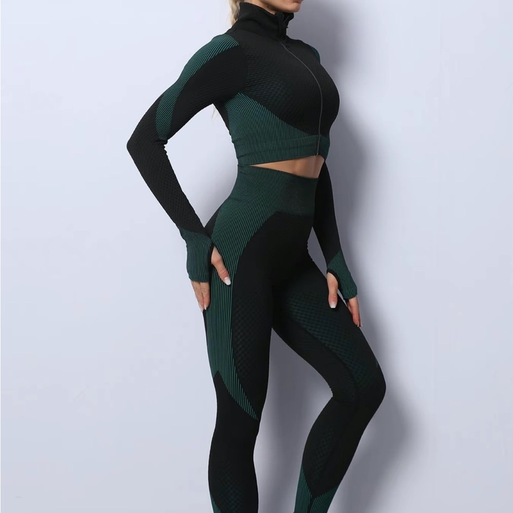 Black and Green Activewear Set